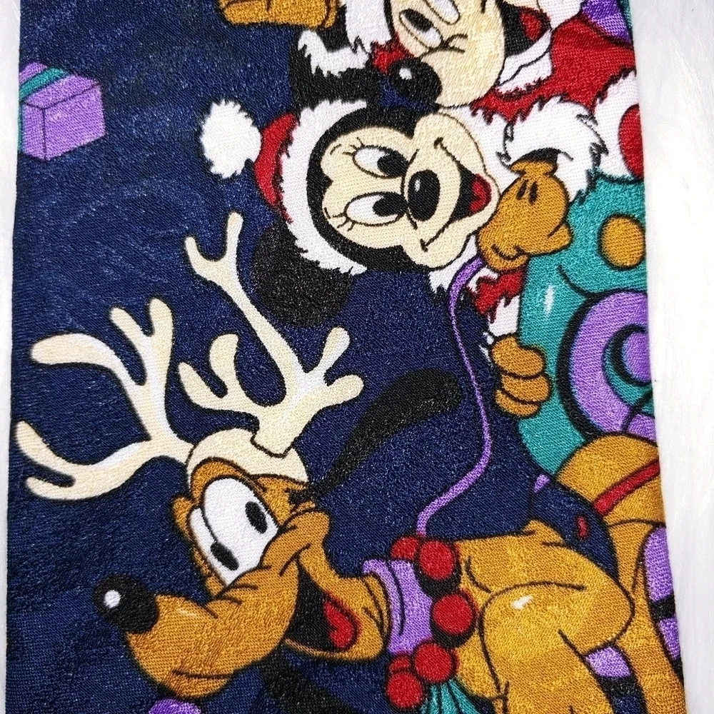 Vintage Mickey Mouse Goofy Christmas Tie 58